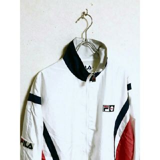 フィラ(FILA)の90's FILA フィラ ビンテージ トリコロール ナイロン ジャケット(ナイロンジャケット)