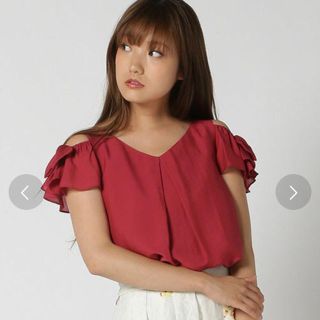 ウィルセレクション(WILLSELECTION)のシフォンオープンスリーブブラウス(シャツ/ブラウス(半袖/袖なし))