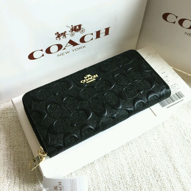 COACH - COACH長財布 コーチ正規品財布 F53834 ブラック 女性用財布