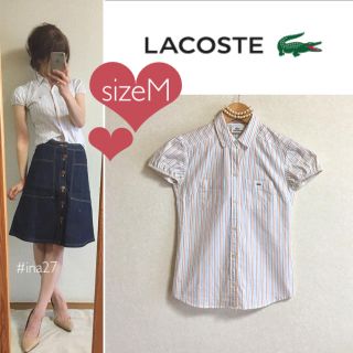 ラコステ(LACOSTE)のラコステ 半袖 パフスリーブ ストライプ シャツ LACOSTE(シャツ/ブラウス(半袖/袖なし))