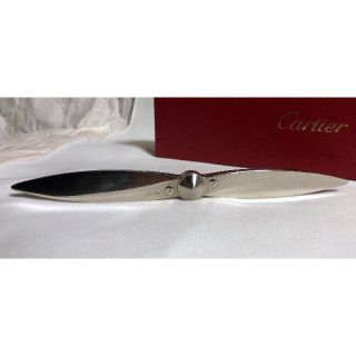 カルティエ(Cartier)の正規良レア カルティエ サントス ロゴ文字プロペラ型 ペーパーナイフ シルバー(その他)