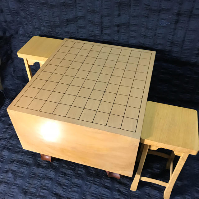 値下げ】脚付き将棋盤と4本脚駒台のセット-