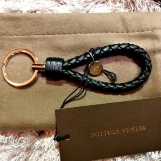 ボッテガヴェネタ(Bottega Veneta)の【新品未使用】ボッテガヴェネタ キーリング 黒 キーケース 美品 新品 本物(キーケース)