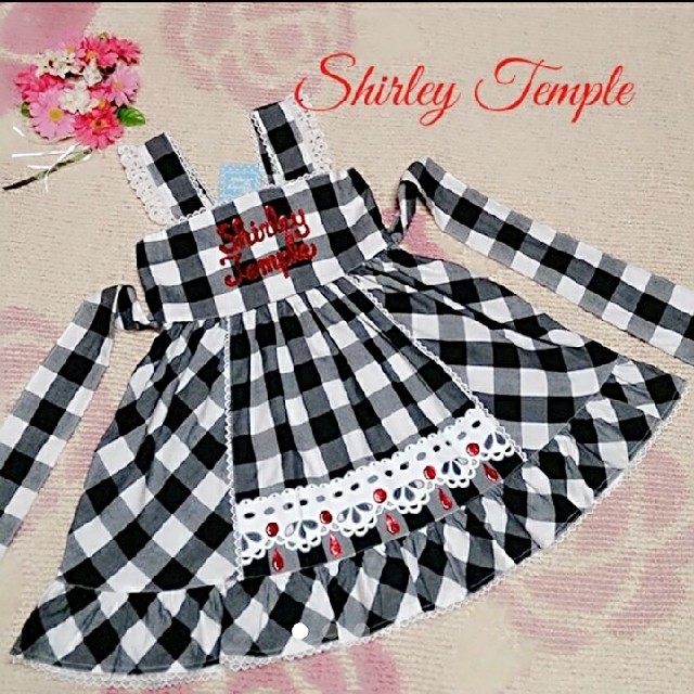 Shirley Temple(シャーリーテンプル)の♡232♡シャーリーテンプル♡ブロックチェック☆サンドレス♪♡120cm♡ キッズ/ベビー/マタニティのキッズ服女の子用(90cm~)(ワンピース)の商品写真