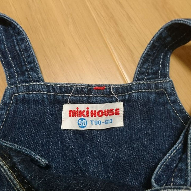 mikihouse(ミキハウス)のオーバーオール90cm男女兼用 キッズ/ベビー/マタニティのベビー服(~85cm)(カバーオール)の商品写真