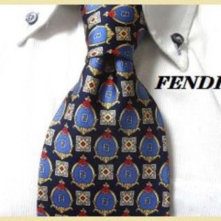 フェンディ(FENDI)の売り切れ必至★フェンディＦＥＮＤＩ★ロゴ柄高級ネクタイ★エレガント★美品★(ネクタイ)