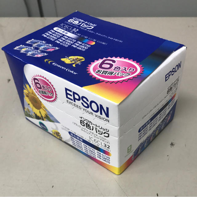 EPSON(エプソン)のエプソンIC6CL32 純正未開封 インテリア/住まい/日用品のオフィス用品(OA機器)の商品写真