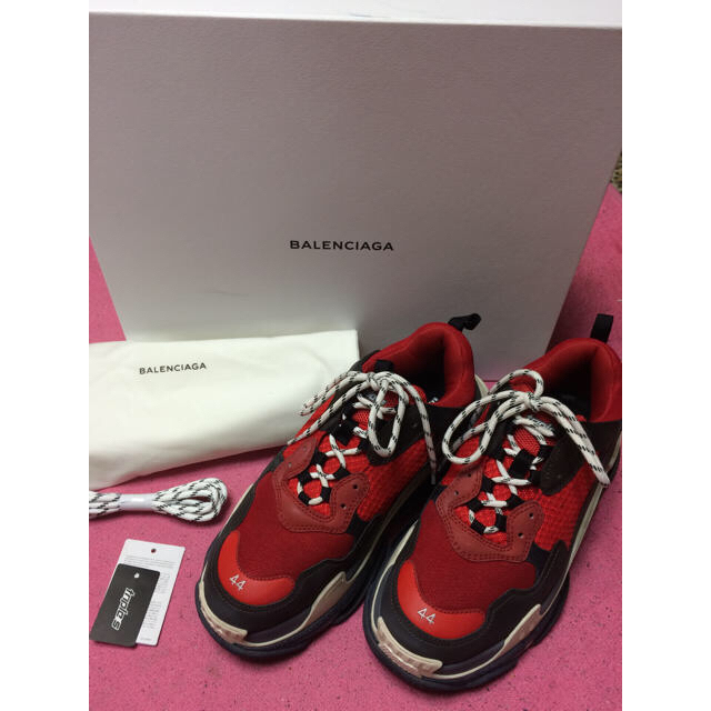 最新最全の TRIPLE BALENCIAGA - Balenciaga S 44 size ROUGE/NOIR