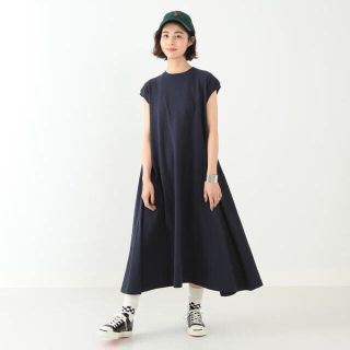 ビームスボーイ(BEAMS BOY)の完売 BEAMS BOY Ｃｈａｍｐｉｏｎ 別注 Ａラインドレス ネイビー ♡(ロングワンピース/マキシワンピース)