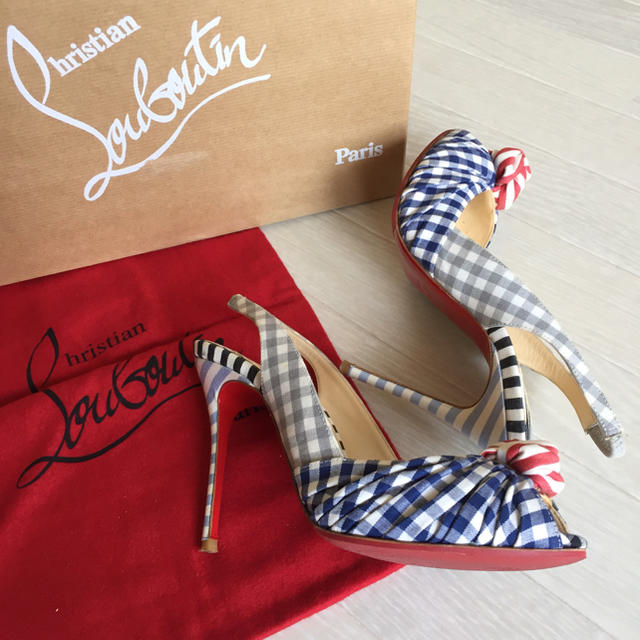 Christian Louboutin   美品 クリスチャンルブタン  ギンガム