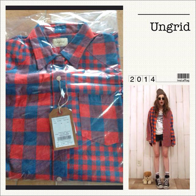 Ungrid(アングリッド)のUngrid コンビブロックチェックSH レディースのトップス(シャツ/ブラウス(長袖/七分))の商品写真