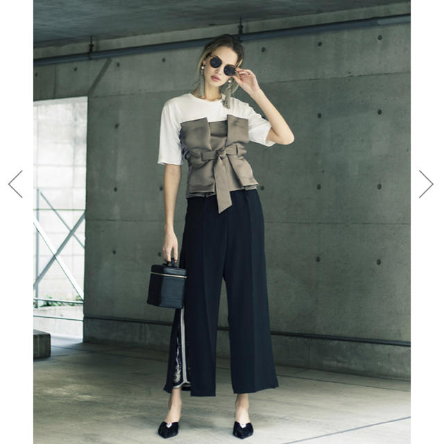 Ameri VINTAGE(アメリヴィンテージ)のAmeri vintage   layered wide pants レディースのパンツ(カジュアルパンツ)の商品写真