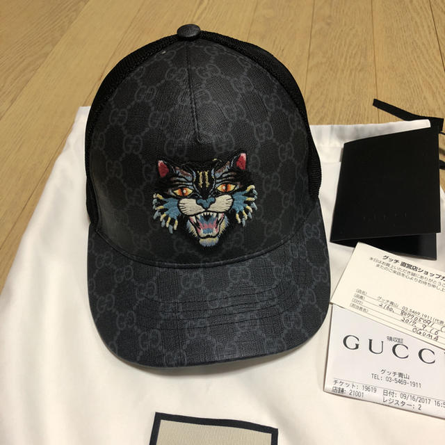 Gucci(グッチ)のGUCCI　グッチ　キャップ　アングリーキャット　Mサイズ　 メンズの帽子(キャップ)の商品写真