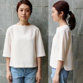 イエナ(IENA)のジョーゼットボンディング ミドルスリーブブラウス (シャツ/ブラウス(半袖/袖なし))