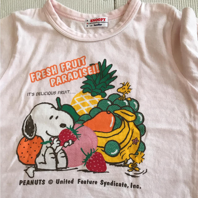 familiar(ファミリア)のfamiliar ファミリア スヌーピーTシャツ 120 キッズ/ベビー/マタニティのキッズ服女の子用(90cm~)(Tシャツ/カットソー)の商品写真