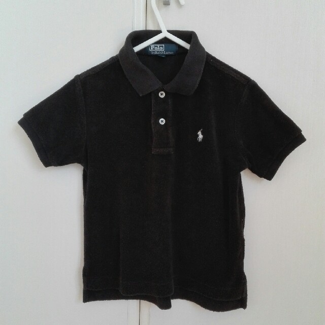 POLO RALPH LAUREN(ポロラルフローレン)のPOLO  半袖ポロシャツ　100㎝　タオル地Tシャツ　黒ポロシャツ キッズ/ベビー/マタニティのキッズ服男の子用(90cm~)(Tシャツ/カットソー)の商品写真