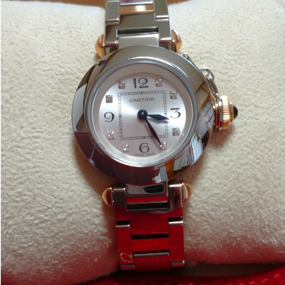 Cartier(カルティエ)のカルティエ ミスパシャ ダイヤ×ピンクゴールドコンビ レディースのファッション小物(腕時計)の商品写真