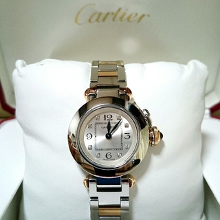 カルティエ(Cartier)のカルティエ ミスパシャ ダイヤ×ピンクゴールドコンビ(腕時計)