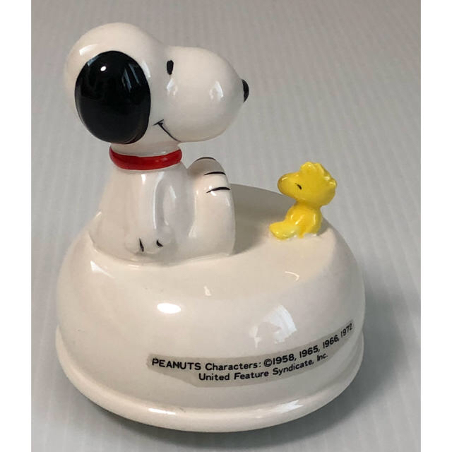 PEANUTS - ( 美品 )PEANUTS CHARACTERS 陶器製 スヌーピーオルゴール