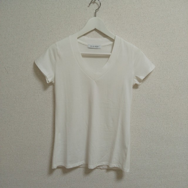 AZUL by moussy(アズールバイマウジー)のAZUL by moussy　オーガニックコットン半袖Vネックプルオーバー レディースのトップス(Tシャツ(半袖/袖なし))の商品写真