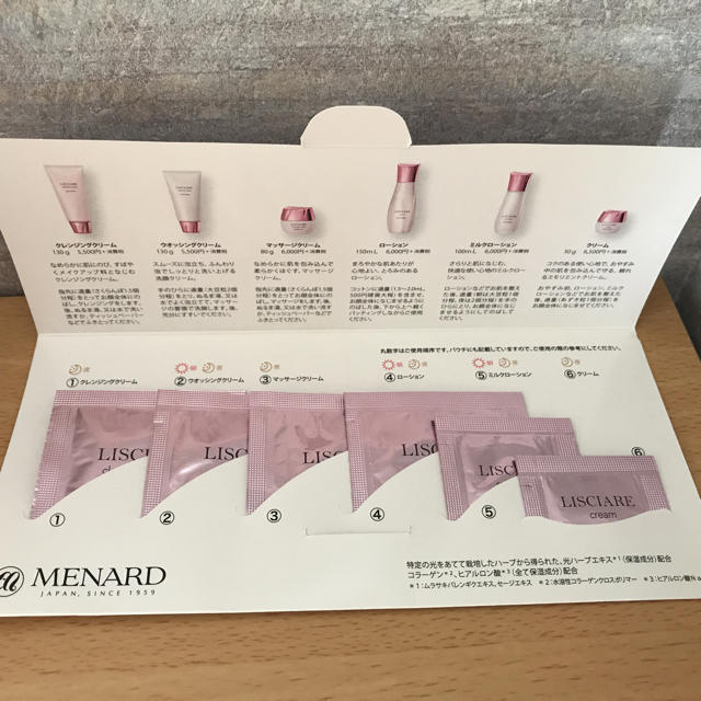 MENARD(メナード)のメナード リシアル サンプル トラベルセット コスメ/美容のキット/セット(サンプル/トライアルキット)の商品写真