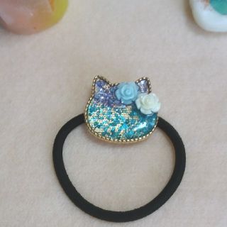 レジン 猫ヘアゴムの通販 by ぺこ's shop｜ラクマ