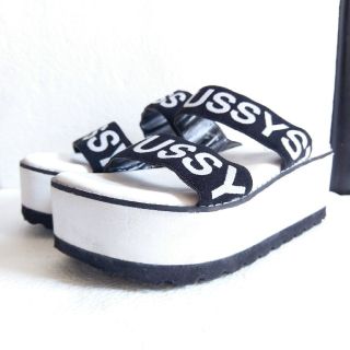 ステューシー(STUSSY)のSTUSSY ロゴ サンダル 厚底 ※少し補修あり ステューシー(サンダル)