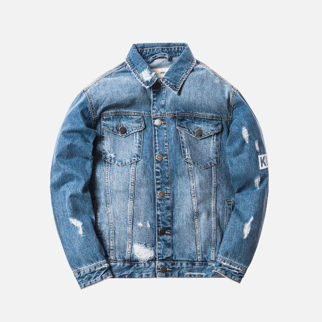 kith denim jacket stella blue L