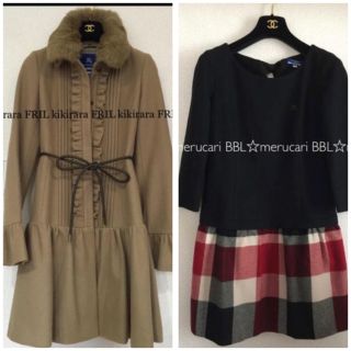 バーバリーブルーレーベル(BURBERRY BLUE LABEL)のSyuri様 専用 バーバリー ブルーレーベル ワンピース コート ②点セット(ロングコート)