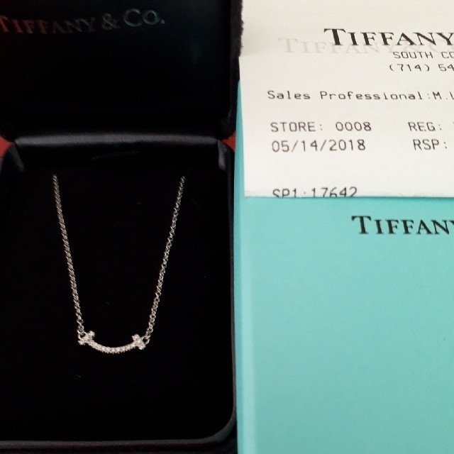 Tiffany & Co. - はな様専用 日本未発売 ティファニーtスマイルマイクロネックレス ダイヤ付きの通販 by ちは's shop