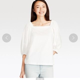 ユニクロ(UNIQLO)の新品未使用 UNIQLO 2wayオフショルダーTシャツ 七分袖(Tシャツ(長袖/七分))