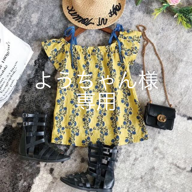 babyGAP(ベビーギャップ)のフローラル ワンピース イエロー　110cm キッズ/ベビー/マタニティのキッズ服女の子用(90cm~)(ワンピース)の商品写真