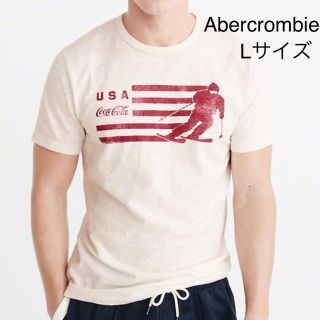 アバクロンビーアンドフィッチ(Abercrombie&Fitch)の限定品♪★Abercrombie 【L】Coca-Colaコラボプリント半袖T(Tシャツ/カットソー(半袖/袖なし))