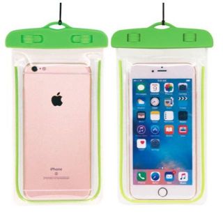 値下げ！防水スマホケース iPhone android スマホ グリーン(モバイルケース/カバー)