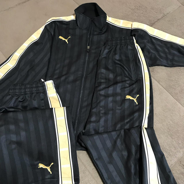 PUMA - プーマジャージ(ゴールド&ブラック)上下セット+ハーフ PUMA - プーマジャージ(ゴールド&ブラック)上下セット+ハーフ