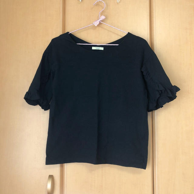 POU DOU DOU(プードゥドゥ)の《プードゥドゥ》袖フリルTシャツ レディースのトップス(Tシャツ(半袖/袖なし))の商品写真