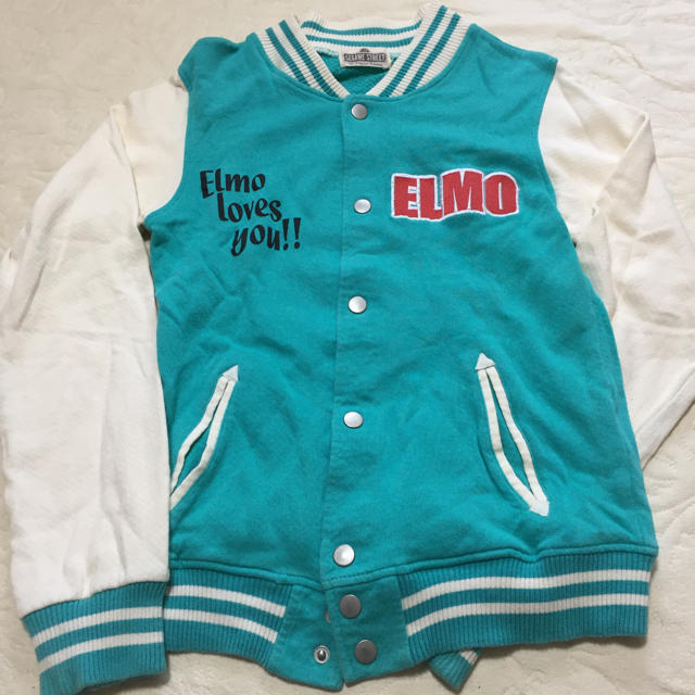 セサミストリート スタジャン 薄手 美品 グリーン L エルモ | フリマアプリ ラクマ