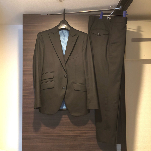 麻布テーラー スーツ セットアップ ジャケット パンツ XSサイズ ブラック メンズのスーツ(セットアップ)の商品写真