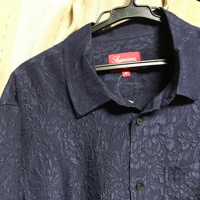 超目玉枠】 XL SUPREME Floral Silk Jacquard Shirtシャツ