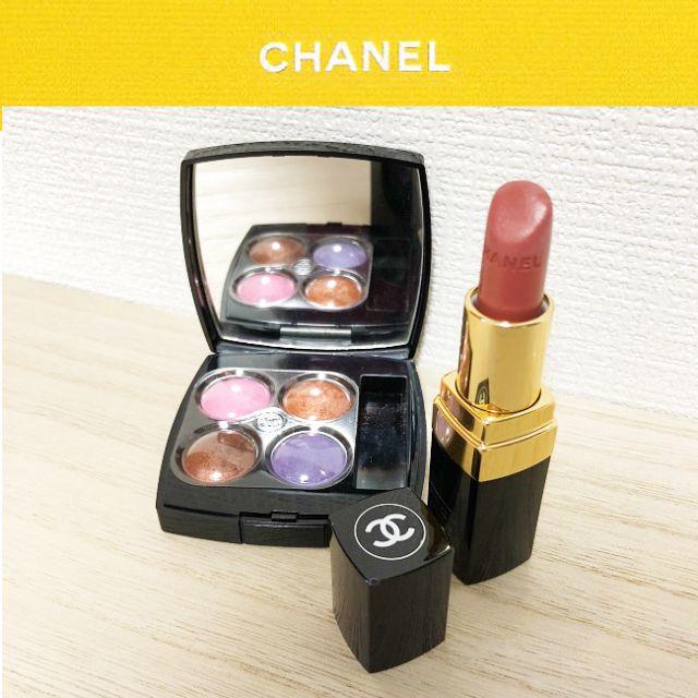 美品CHANEL/ルージュココ458＆アイシャドウ　レキャトルオンブル