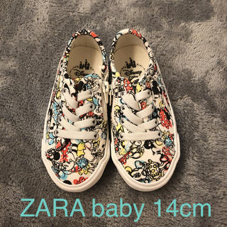 ザラキッズ(ZARA KIDS)のZARA baby ディズニーコラボ スニーカー 14cm(スニーカー)
