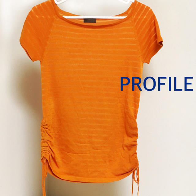 PROFILE(プロフィール)の【PROFILE】オレンジ レディース カットソー トップス（M） レディースのトップス(カットソー(半袖/袖なし))の商品写真