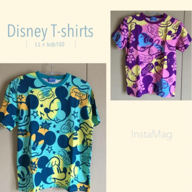 Disney(ディズニー)の最終お値下げ！ミッキー＆ミニーペアTシャツ♡ミッキー＆ミッキーカチューシャ エンタメ/ホビーのおもちゃ/ぬいぐるみ(キャラクターグッズ)の商品写真