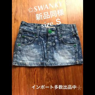 スワンキー(swanky)の新品同様✩SWANKY✩デニムスカート✩人気✩ミニスカート✩インスタ映え✩送料込(ミニスカート)