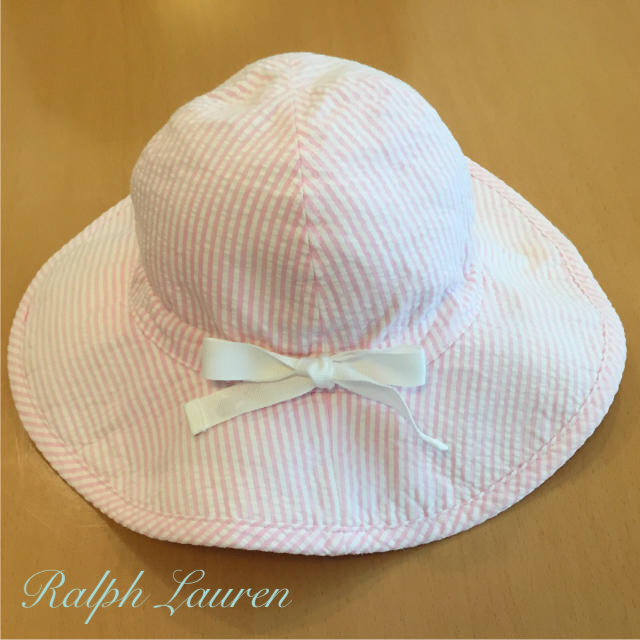 Ralph Lauren(ラルフローレン)のRalph Lauren♡ベビー帽子♡ピンク♡女の子♡美品 キッズ/ベビー/マタニティのこども用ファッション小物(帽子)の商品写真