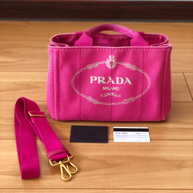 最終大幅値下げ PRADA カナパ トート ピンク - トートバッグ