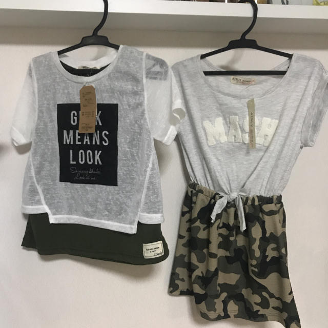 ZARA(ザラ)の【新品】女の子120 ロゴＴ＆ワンピ キッズ/ベビー/マタニティのキッズ服女の子用(90cm~)(ワンピース)の商品写真