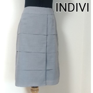 インディヴィ(INDIVI)のINDIVI　薄いグレースカート　春夏物(ひざ丈スカート)