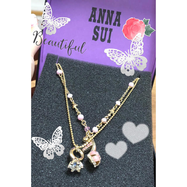 ANNA SUI(アナスイ)の【ANNA SUI】ハイヒール ストーン 2連ネックレス♡ レディースのアクセサリー(ネックレス)の商品写真