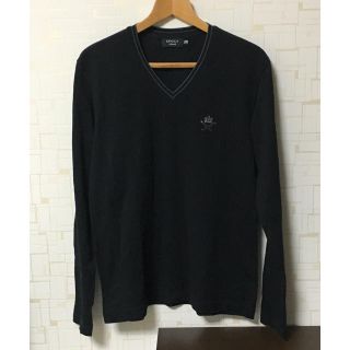 エポカ(EPOCA)のお値下げエポカＶネックカットソー ブラック 美品(Tシャツ/カットソー(半袖/袖なし))